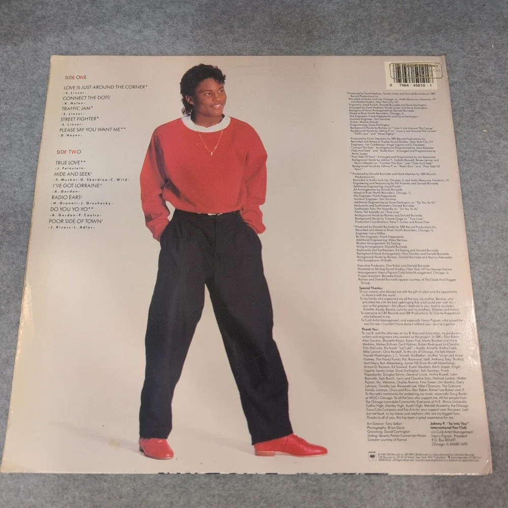 Johnny P. Connect the Dots Vinyl LP 1989 Columbia Records C 45010 Promo Gold Sta - Picture 2 of 7